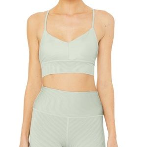 ALO Lush Bra in "Pistachio"